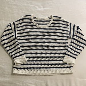 Madewell Small cream/navy striped chunky sweater